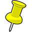 Yellow Pushpin Icon